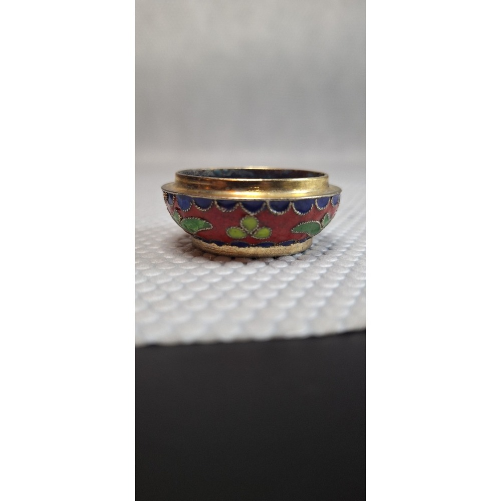 *VINTAGE* CHINESE CLOISONNE MINIATURE PANDA BEAR TRINKET RING BOX‎ - Picture 11 of 11